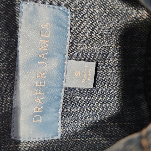 Draper James Reese Witherspoon 4 pocket button down denim jean jacket NWT - Picture 4 of 10